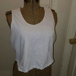 Rue Du Four grey midriff tank top